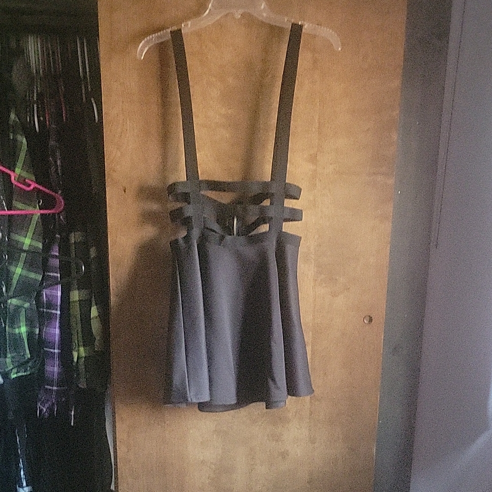 Black Strappy Women's mini skirt